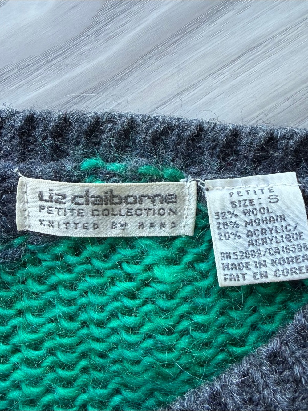 Vintage Liz Claiborne Hand Knitted Cardigan - Picture 3 of 4